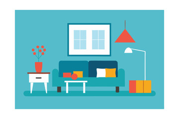 Fototapeta premium Modern Living Room Interior Design Cozy and Stylish Home Decor Ideas