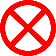 Obraz premium Prohibited sign with a red circle