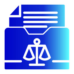 An icon symbolizing archives, representing storage, organization, and legal record-keeping. Ideal for libraries, law firms, and data management. (Solid Gradient Style)