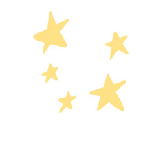 golden stars isolated on white background