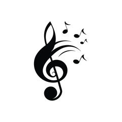 black and white music background