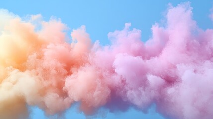 Pastel colored smoke clouds soft fluffy texture light airy background design