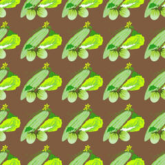 seamless pattern with cucumbers