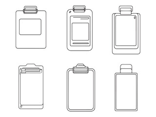 Minimalist Clipboard Holder Vector Design