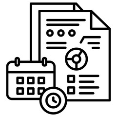 Project Timeline Outline Icon