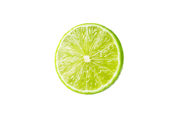juicy slice of lime isolated on white background PNG