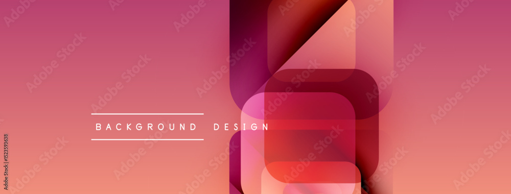 Poster Abstract gradient shapes overlap, creating dynamic visual effect. Warm colors dominate design, suggesting modern aesthetic.