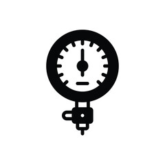 Black solid icon for gauge