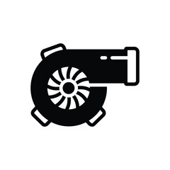 Black solid icon for turbo