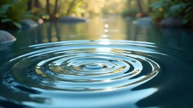 Water ripples in sunlight