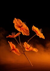 Obraz premium Orange flower floral botanical nature blossom bloom petal plant flora beauty