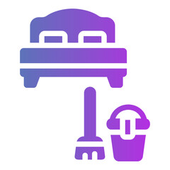 room cleaning Gradient icon