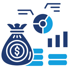 Profit Flat Blue Icon