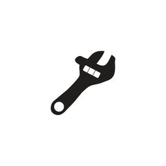 wrench silhouette illustration of a tool used to remove or install bolts