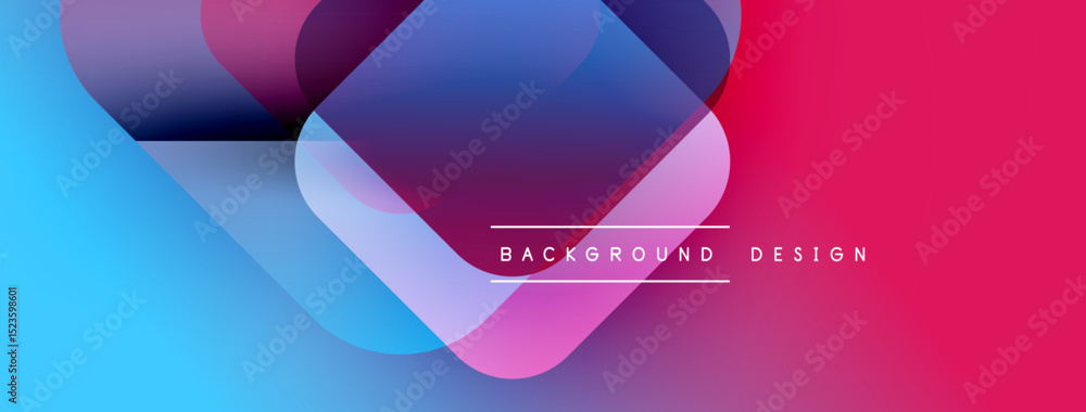 Poster Abstract gradients blend, creating dynamic shapes. Vibrant blues transition into pinks, forming modern design elements. Text reads background design.