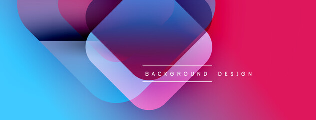 Abstract gradients blend, creating dynamic shapes. Vibrant blues transition into pinks, forming modern design elements. Text reads background design.