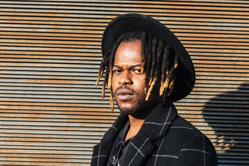 Portrait of stylish african man