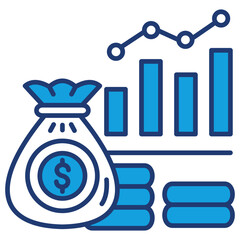 Revenue Blue Icon