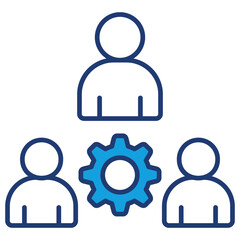 Teamwork Blue Icon