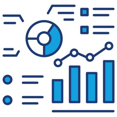Data Analysis Blue Icon