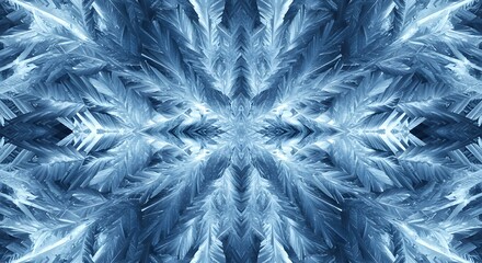 Fototapeta premium Abstract Blue Ice Crystal Texture: Seamless Pattern