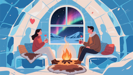 Valentine's Day poster background, vector image