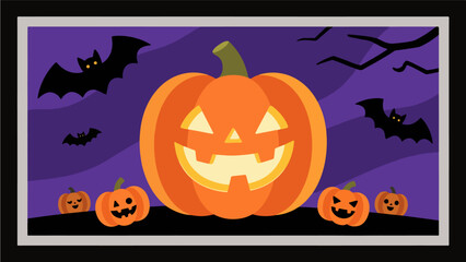 Halloween poster background, vector image