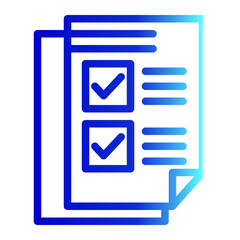 Work Order Icon - Outline Gradient Style for Criteria & File Management.