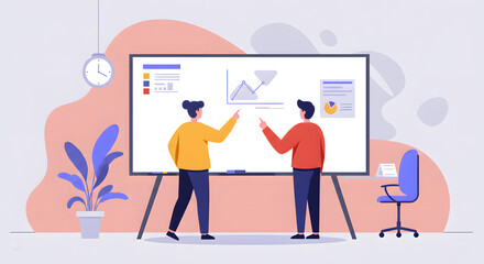 Business Teamwork: Collaborative Strategy on Whiteboard