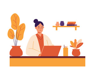 Woman and child sitting on bench during autumn walk flat vector ideal for parenting bonding or outdoor break visuals