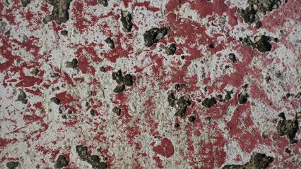 Abstract background with grunge texture in red and cement floor.