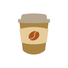 Hot coffee paper cup vector illustration. Take away or Ready to go beverages option in coffee shop. 