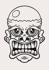 Zombie trippy psychedelic illustration