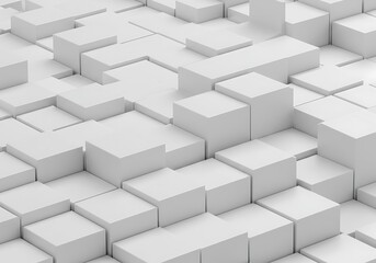 Obraz premium Abstract White Cube Texture Background Ideal for Modern Designs and Presentations Offers a Clean Minimalist Aesthetic