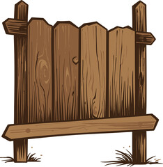 Retro wooden sign illustration