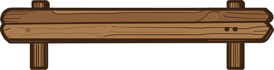 Retro wooden sign illustration