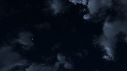 Obraz premium Stars peeking through nocturnal cloud cover