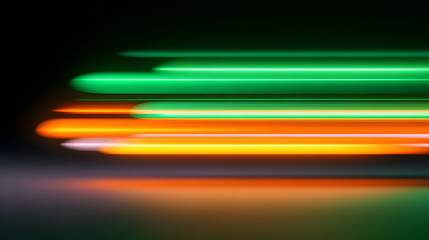 Abstract Colorful Light Lines in Futuristic Background