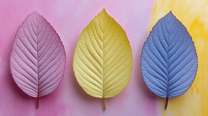 Colorful autumn leaves with abstract art.
