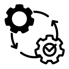 Transition Exchange Icon - Mixed Style for Process Transformation.