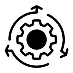 Flexible Methodology Icon - Mixed Style for Agile Process & Adaptation.
