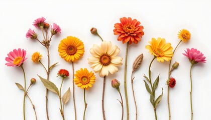 bright, flat icon of dried flowers with emphasis on shape and color.