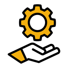 Gear Settings Icon - Color Lineal Style for Management & Configuration.