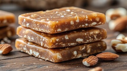 Caramel Almond Brittle Stack.