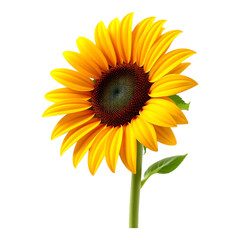 Obraz premium A Vibrant Sunflower Blooming on a Transparent Background