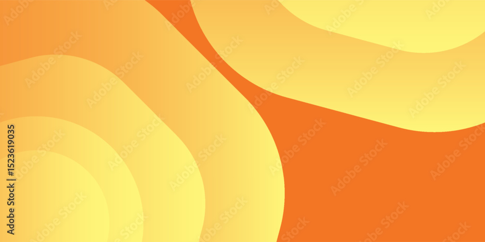 Poster abstract colorful orange and yellow gradient waves background simple modern abstract