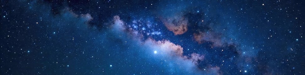 Fototapeta premium A breathtaking night sky filled with countless stars, creating a mesmerizing celestial connection Perfect for illustrating concepts of infinity, wonder, and the vastness of space , nature, beauty
