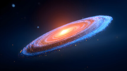 Obraz premium Minimal galaxy on navy background for space exploration