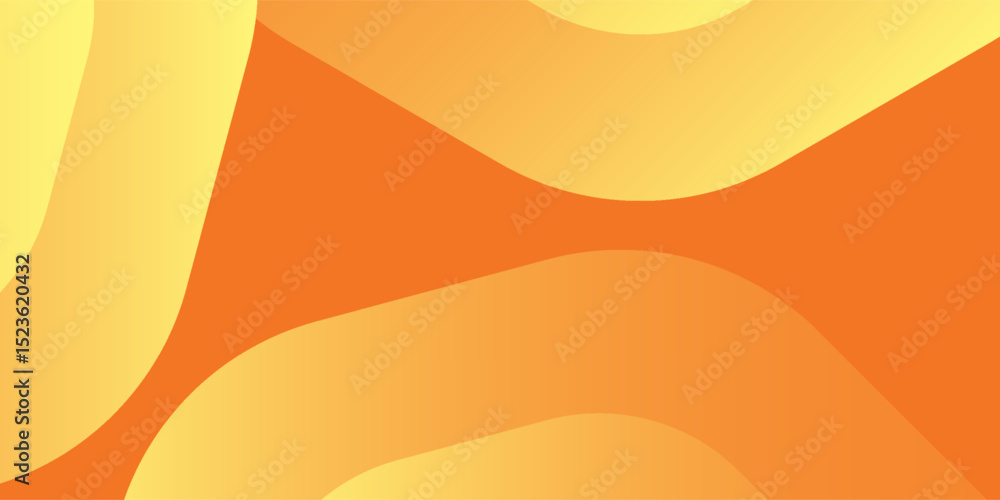 Poster abstract colorful orange and yellow gradient waves background simple modern