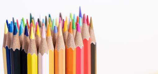 Fototapeta premium colored pencils on background